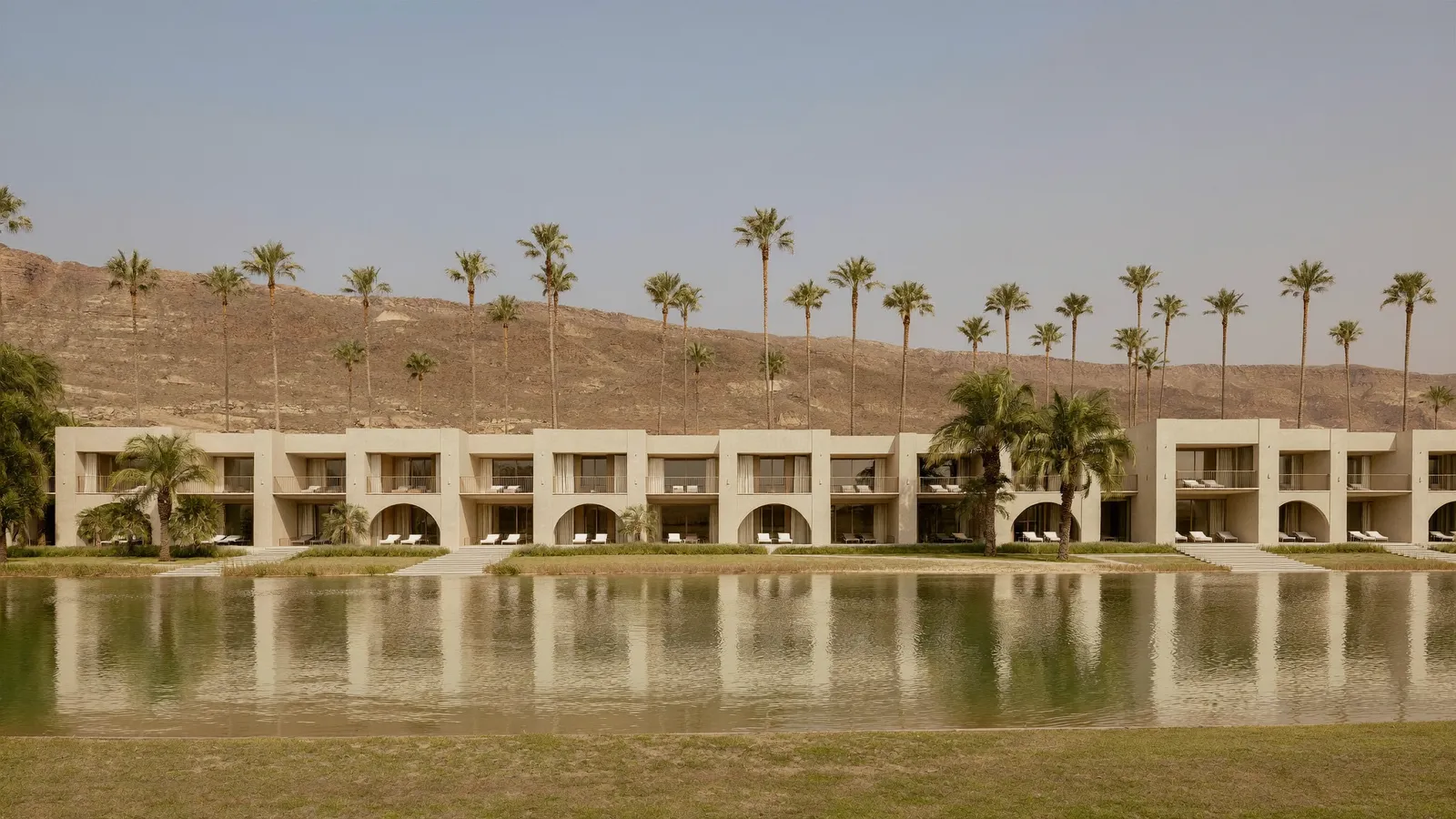 Residential streets and buildings in The Springs, Dubai, served for AC repair